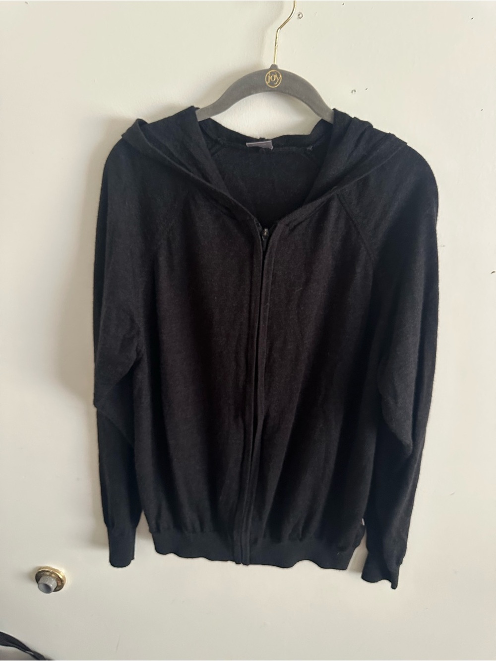 PING 100% Merino Wool Black Full Zip Hoodie Knit Golf Sweater